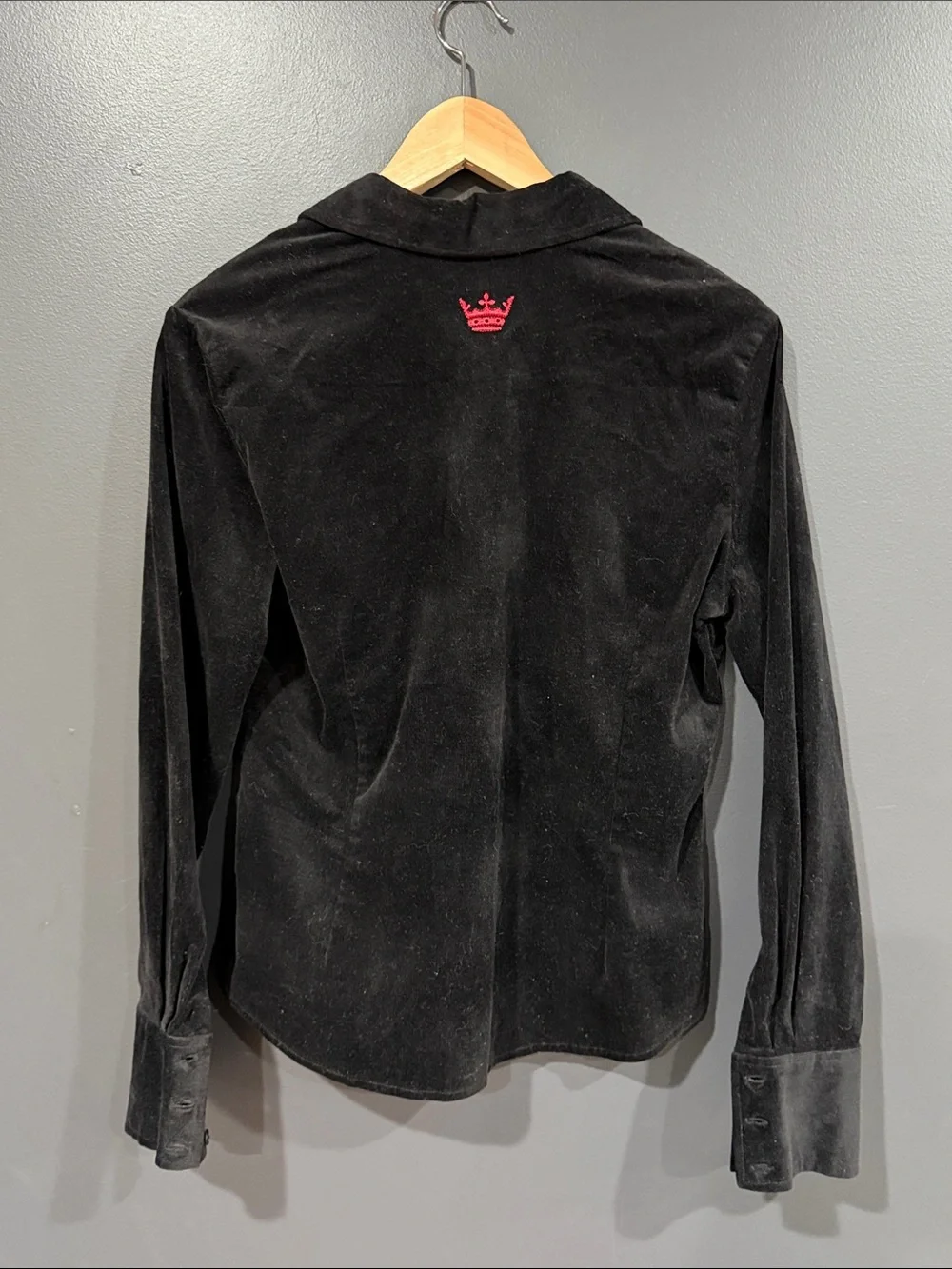 Harley-Davidson Black Suede Button-Front Jacket with Red Embroidered Crest